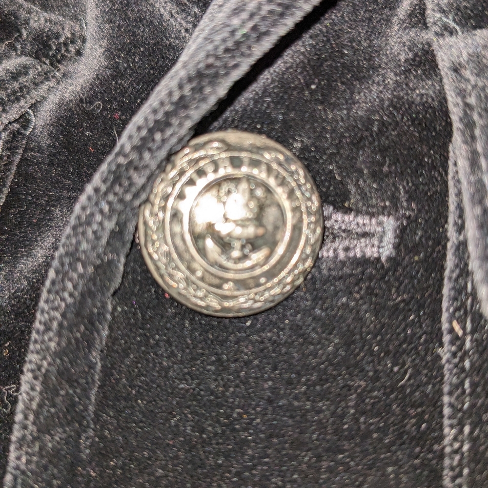 Ralph Lauren Black Label Black Velveteen Military Style Jacket SIZE 6 - Picture 4 of 8